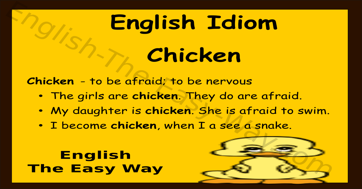 Chicken - English Idioms - English The Easy Way