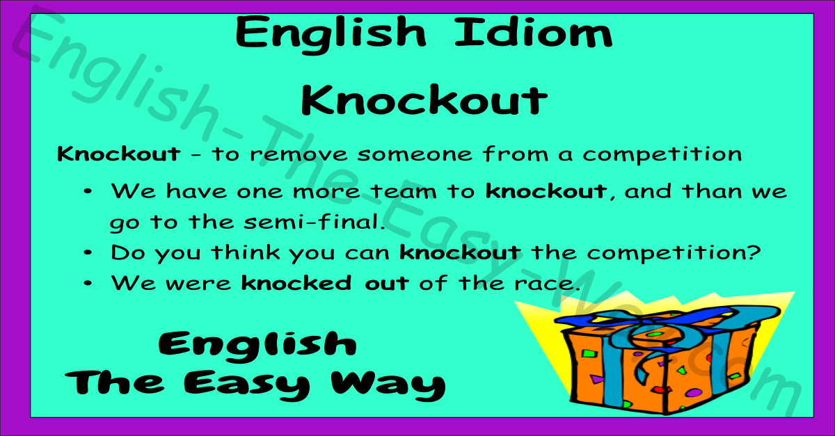 knock out  Tradução de knock out no Dicionário Infopédia de Inglês -  Português