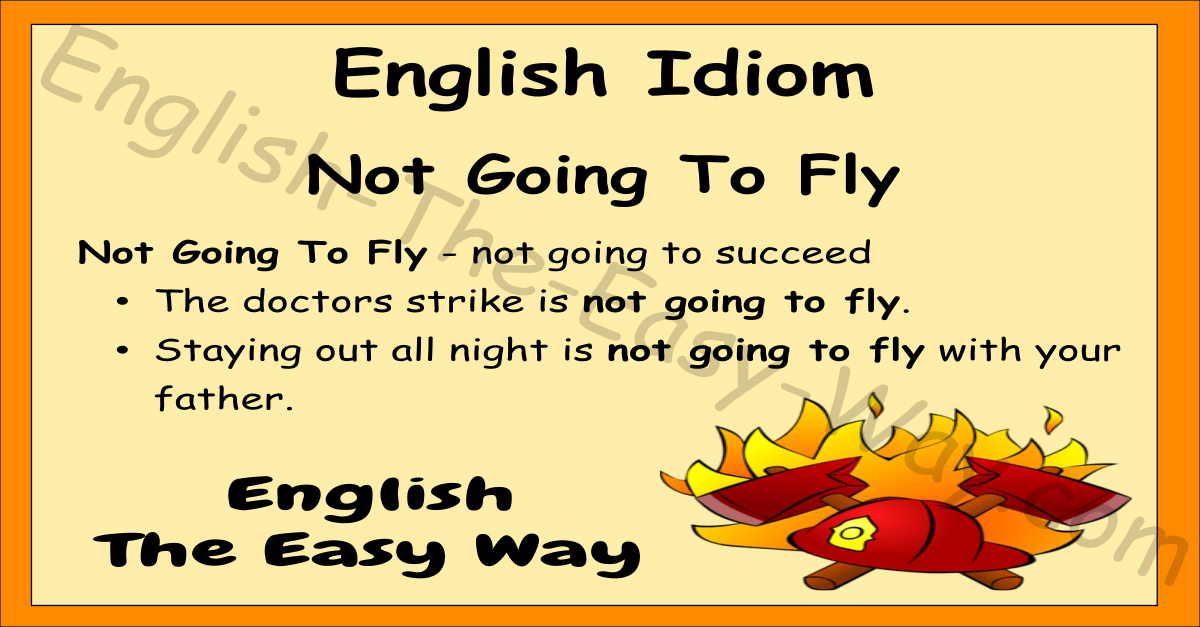 Not Going To Fly English Idioms English The Easy Way