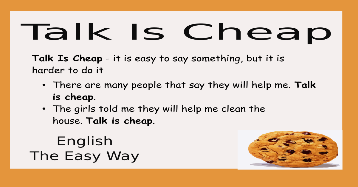 talk is cheap meaning in tamil